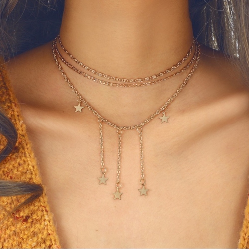 Shooting Star Gold fashion Jewelry Necklace - Picture 2 of 4